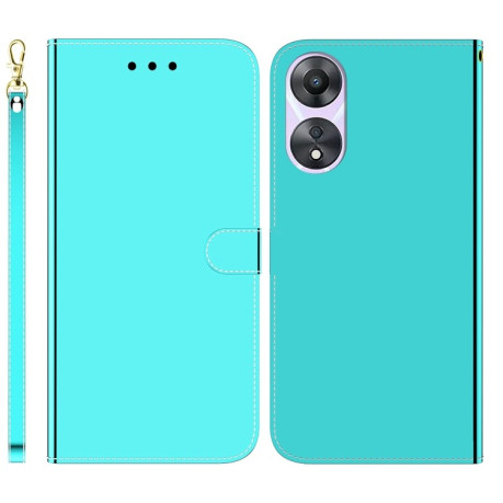 Чехол-книжка Imitated Mirror для OPPO A78 4G - зеленый