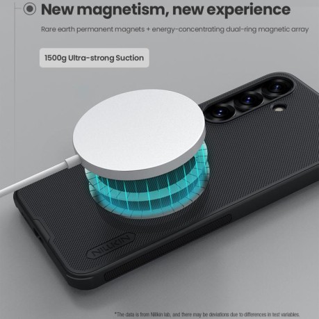 Противоударный чехол NILLKIN Frosted Shield Pro Magnetic Magsafe для Samsung Galaxy S25 5G - черный