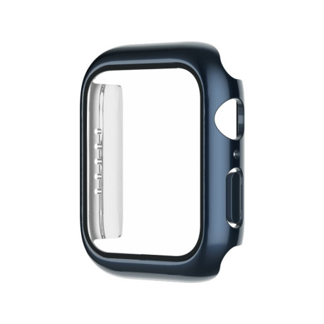 Противоударная накладка с защитным стеклом Electroplating Monochrome для Apple Watch Series 3/2/1 38mm - синяя