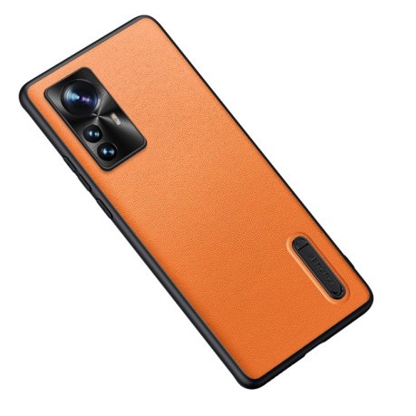 Противоударный чехол Folding Holder Plain для Xiaomi 12 Pro - оранжевый