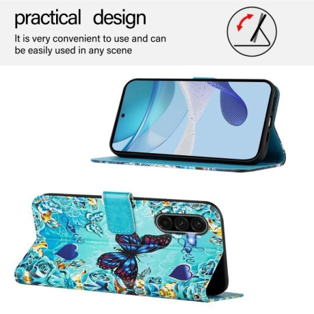 Чохол-книжка Colored Drawing Pattern Plain Weave Leather  для Samsung Galaxy A56 5G - Love Butterfly