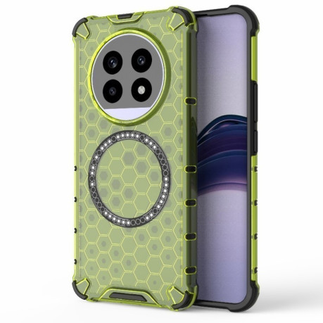 Протиударний чохол Honeycomb Magnetic Ring Shockproof на Realme 13 Pro 5G Global - зелений