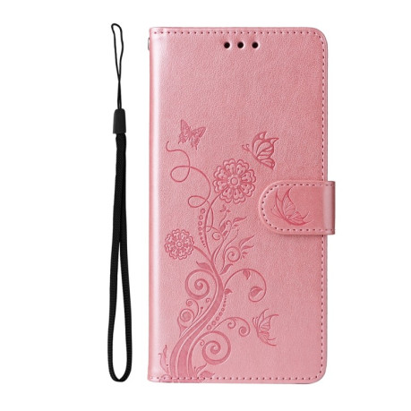 Чохол-книжка Embossed Butterfly для Xiaomi 14T Pro – рожеве золото