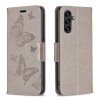 Чохол-книжка Butterflies Pattern для Samsung Galaxy A14 5G - сірий