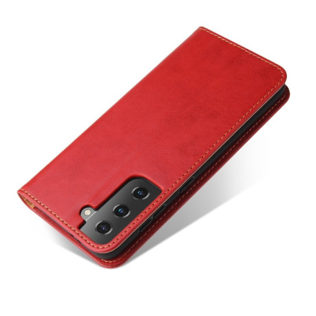 Шкіряний чохол-книжка Fierre Shann Genuine leather Samsung Galaxy S21Plus - червоний