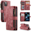 Шкіряний чохол-гаманець CaseMe-C30 для iPhone 13 mini - червоний