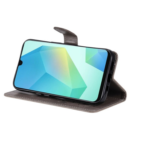 Чохол-книжка Cat Embossing Pattern  для Samsung Galaxy A26 5G - сірий