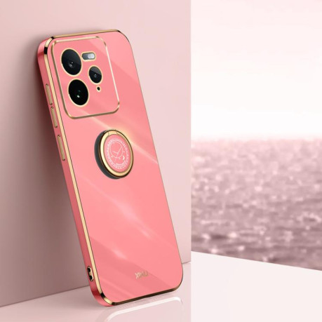 Противоударный чехол XINLI Straight Edge with Ring Holder для Realme GT 7 Pro 5G - красный