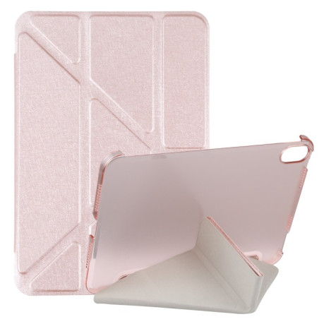 Чехол-книжка Silk Texture Horizontal Deformation для iPad mini 6 - розовое золото