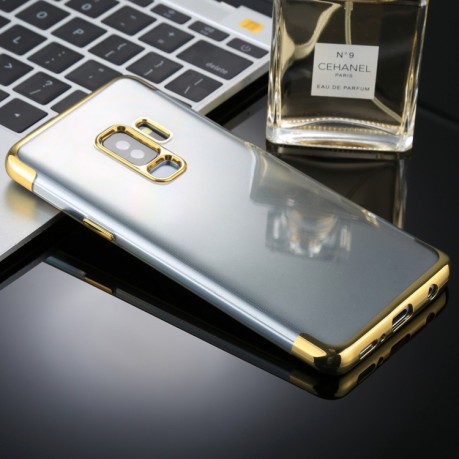 Чехол Three Sections Electroplating Side на Samsung Galaxy S9 Plus -  золотой