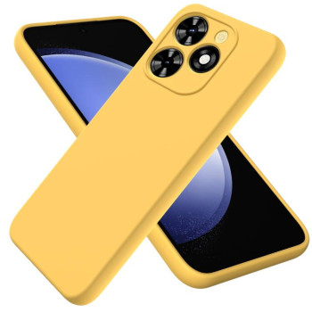 Силиконовый чехол Solid Color Liquid Silicone для Infinix Smart 10 HD / Tecno Pop 10C — жёлтый