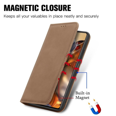 Чохол-книжка Retro Skin Feel Business Magnetic на Xiaomi Mi 11T/11T Pro - коричневий