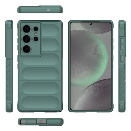 Силіконовий чохол Magic Flannel для Samsung Galaxy S25 Ultra 5G - зелений