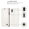 Кожаный чехол- книжка CaseMe 003 Series магнитная крышка на iPhone Xs Max 6. 5 - белый