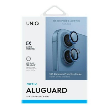 Защитное стекло на камеру Uniq Optix Aluminum Camera Lens для iPhone 16 / iPhone 16 Plus - Beige