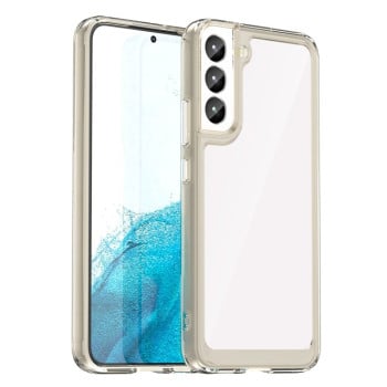 Протиударний чохол Colorful Acrylic Series із кольоровою силіконовою боковиною на Samsung Galaxy S23+Plus 5G - сірий