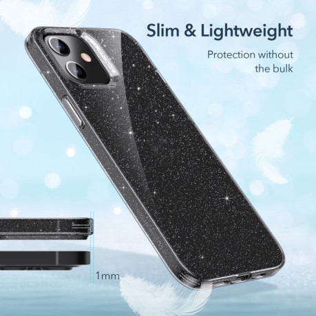 Протиударний силіконовий чохол ESR Shimmer Series для iPhone 12 Mini - прозорий
