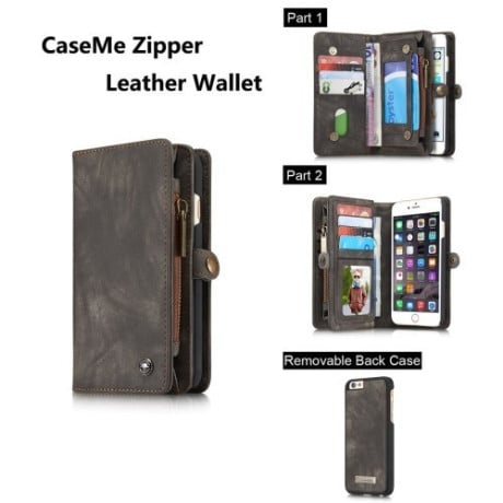 Шкіряний Чохол Гаманець CaseMe Wallet Billfold Black для iPhone 6/ 6S