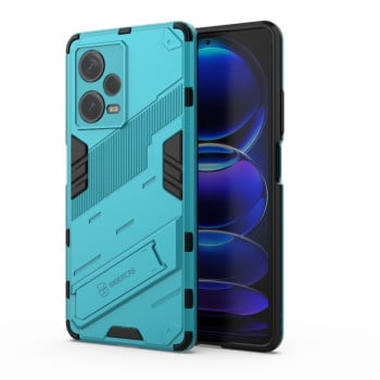 Противоударный чехол Punk Armor с подставкой на Xiaomi Redmi Note 12 Pro+ 5G - синий