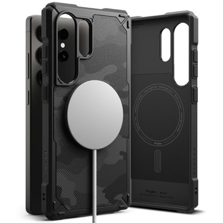 Оригинальный чехол Ringke Rugged Gear MagSafe для Samsung Galaxy S25 Ultra - Black Camo