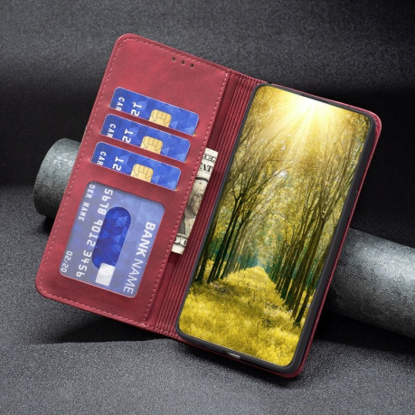 Чехол-книжка Magnetic Splicing для Xiaomi Redmi 10 5G / Note 11E - красный