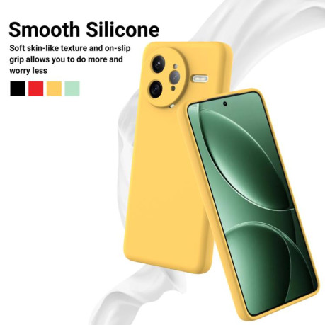 Силіконовий чохол Solid Color Liquid Silicone на Xiaomi Poco F7 Ultra - жовтий