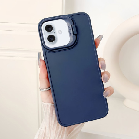 Протиударний чохол Lens Frame Holder Shockproof для iPhone 16 - синій