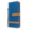 Чехол-книжка Color Matching Denim Texture на Samsung Galaxy S20 -синий
