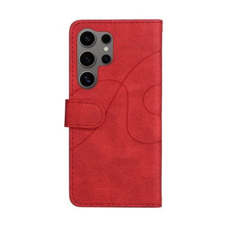 Чехол-книжка CaseNeo Splicing Dual Magnetic Buckle Leather для Samsung Galaxy S25 Ultra 5G - красный