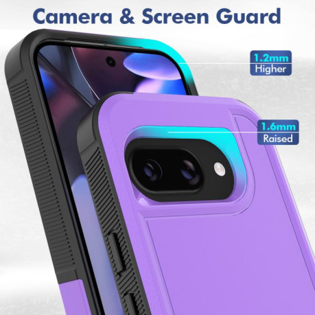 Противоударный чехол Armor 2 in 1 для Google Pixel 9a - фиолетовый