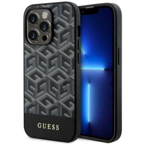 Оригинальный чехол Guess GCube Stripes MagSafe для iPhone 14 Pro Max - black