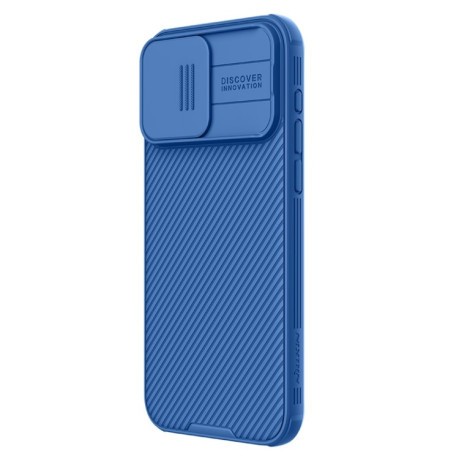 Ударозащитный чехол NILLKIN CamShield Pro на iPhone 15 Pro - синий
