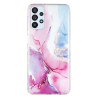 Противоударный чехол IMD Marble для Samsung Galaxy A53 5G  - розово-синий