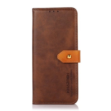 Чохол-книжка KHAZNEH Dual-color Cowhide для Samsung Galaxy M35 - коричневий