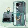 Противоударный чехол GKK Airbag для Samsung Galaxy Flip4 - зеленый