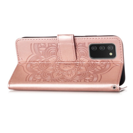 Чехол-книжка Dream Catcher Printing на Samsung Galaxy A02s - розовое золото