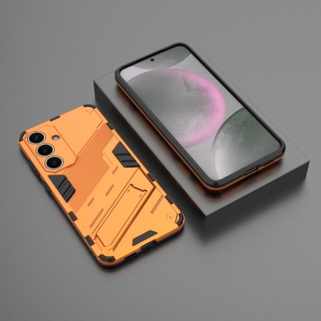 Протиударний чохол Punk Armor з підставкою на Samsung Galaxy S25+ 5G - помаранчевий