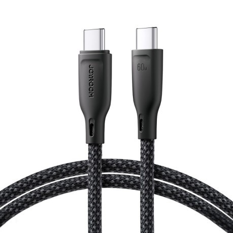 Кабель JOYROOM SA34-CC3 60W USB-C/Type-C to USB-C/Type-C Fast Charge Data Cable, Length: 1m - черный