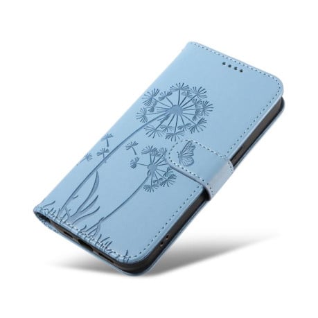 Чохол-книжка з тисненням Dandelion та магнітним хлястиком на OPPO A5X 5G Global - блакитний