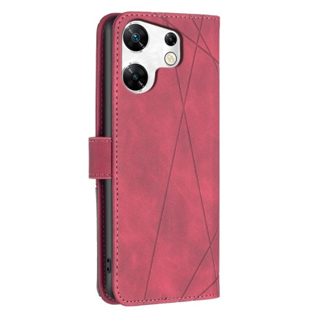 Чехол-книжка Rhombus Texture для Infinix Zero 30 4G - красный