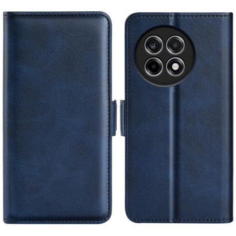 Чехол-книжка Dual-side Magnetic Buckle для OnePlus 13R/Ace 5/Ace 5 Pro - синий