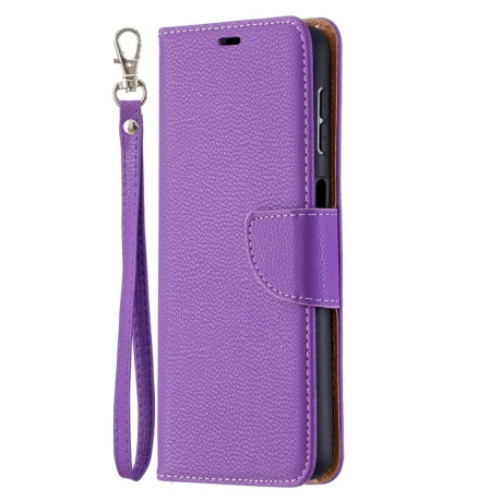 Чохол-книжка Litchi Texture Pure Color на Samsung Galaxy A13 4G- фіолетовий