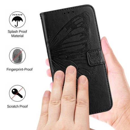 Чехол-книжка Embossed Butterfly для Infinix Smart 8 Plus / Smart 8 Pro - черный