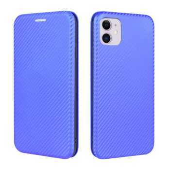 Чохол-книжка Carbon Fiber Texture на iPhone 12/12 Pro - синій