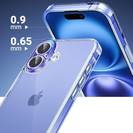 Оригинальный чехол Ugreen Gel Frame Classy Clear для iPhone 16 Plus - Transparent