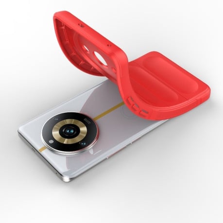 Силиконовый чехол Magic Flannel для Realme 11 Pro 5G/11 Pro+ 5G - красный