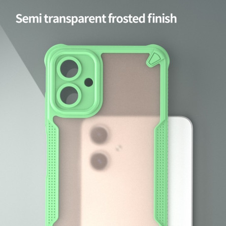 Противоударный чехол Armor Glaze PC Hybrid TPU для Samsung Galaxy A06 - зеленый