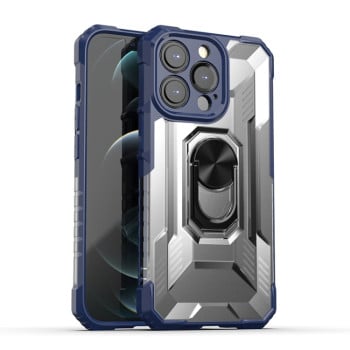 Противоударный чехол Clear Matte with Holder для iPhone 13 Pro - синий