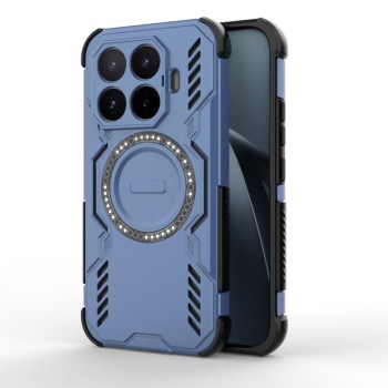 Противоударный чехол Butterfly Armor с MagSafe на Xiaomi 17T 5G Global — синий