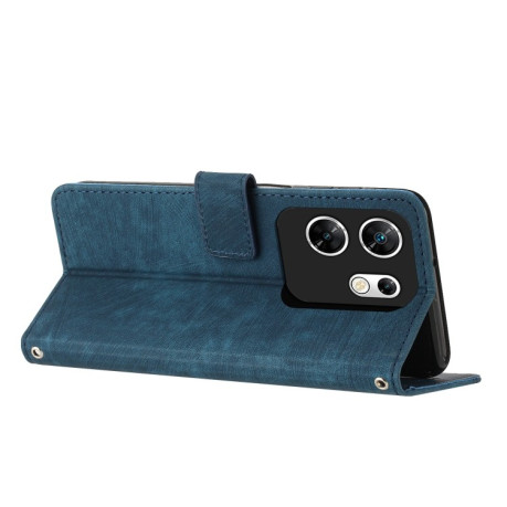 Чехол-книжка Skin Feel Stripe Pattern для Infinix Zero 30 4G - синий